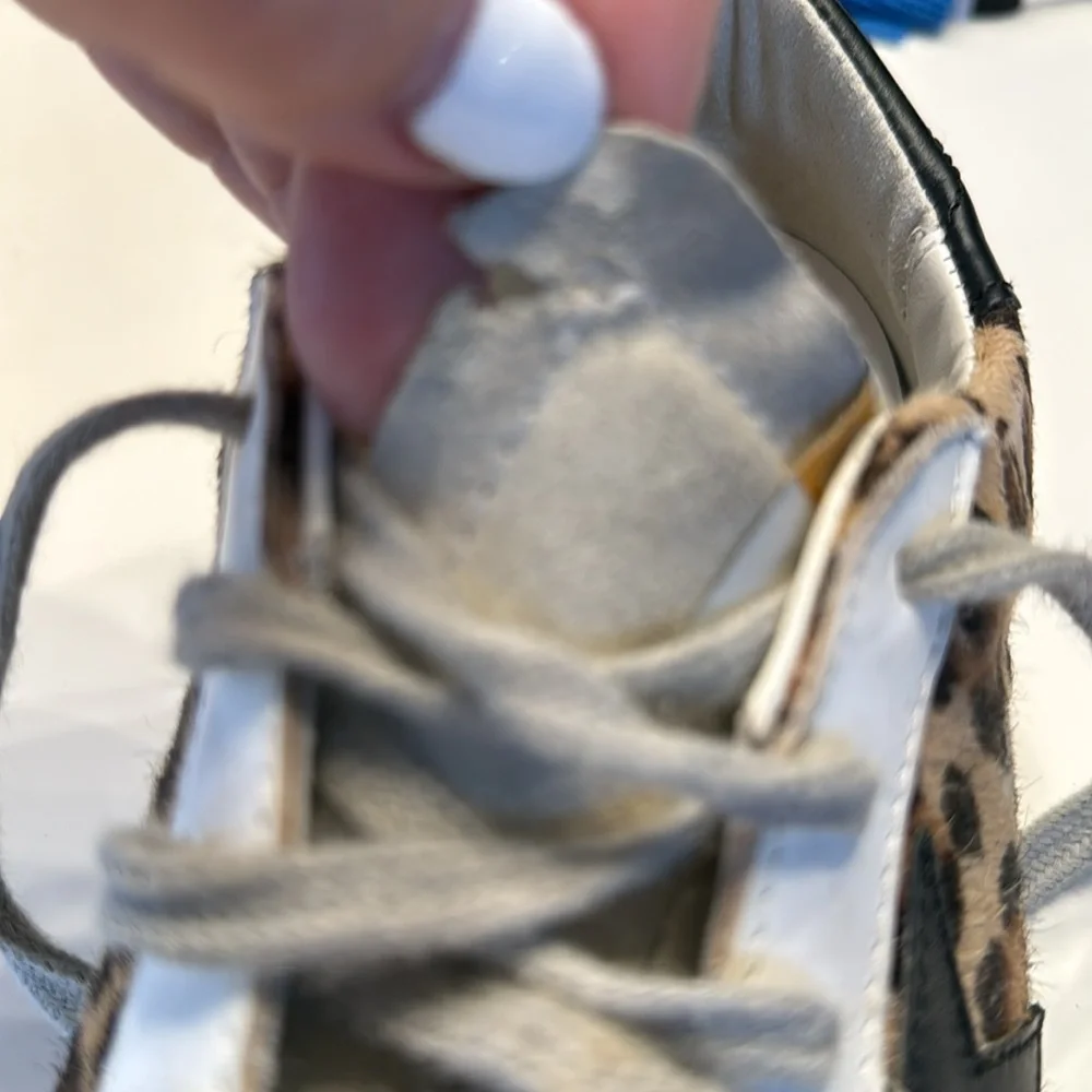 Golden Goose Leopard Print Sneakers with Black Star - Picture 10 of 16